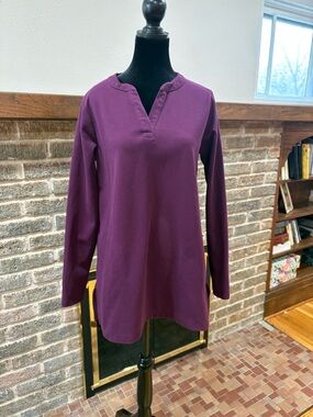 Duluth Trading Co Plum Long Sleeve Tunic
